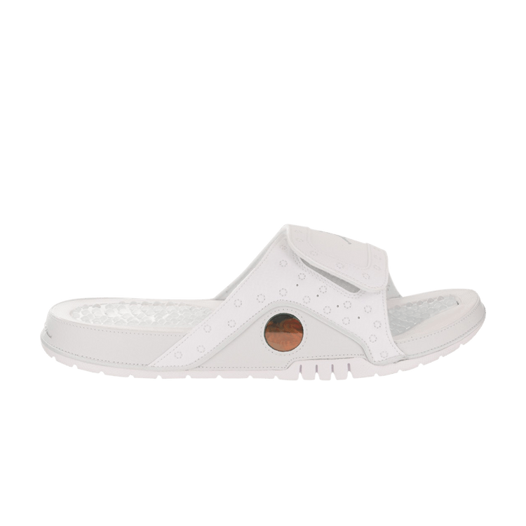 Jordan Hydro 13 Retro Slide in White Metallic Silver - product image from the listing.