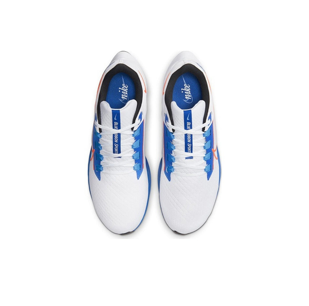 Nike Air Zoom Pegasus 38 Running Shoes in White Blue DQ8575-100 - product image from the listing.