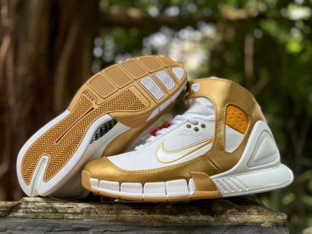 "Golden Armor" Nike Zoom Kobe 2K5 High-Top Sneakers - product image from the listing.