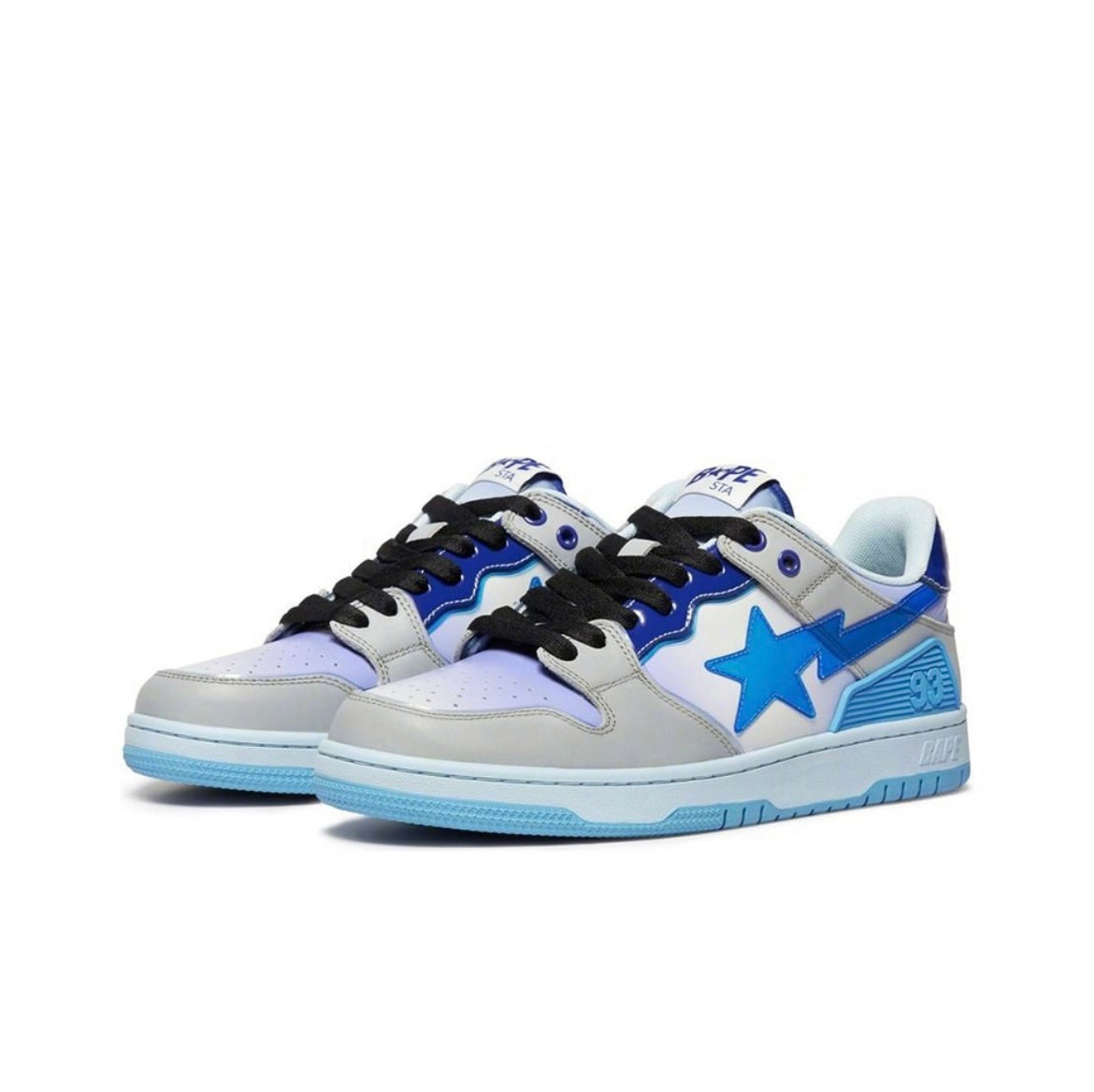 A BATHING APE BAPE SK8 STA Blue Gradient Trainers W291002 - product image from the listing.