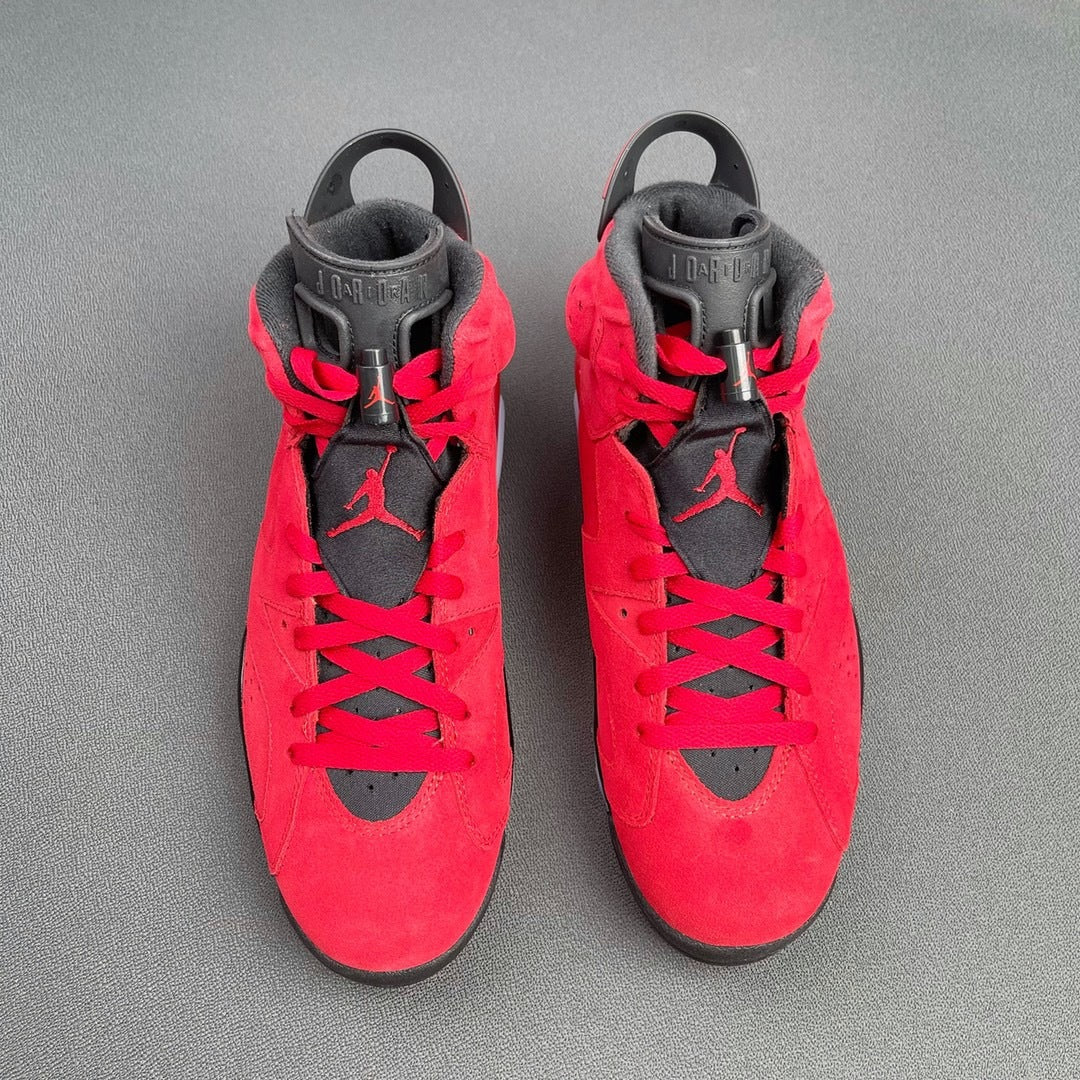 Air Jordan 6 Retro Toro Sneakers in Red and Black CT8529-600 - product image from the listing.