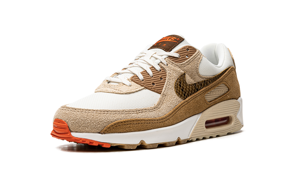 Women's AIR MAX 90 "Pale Ivory Snakeskin Swoosh" DX9502 100 - product image from the listing.