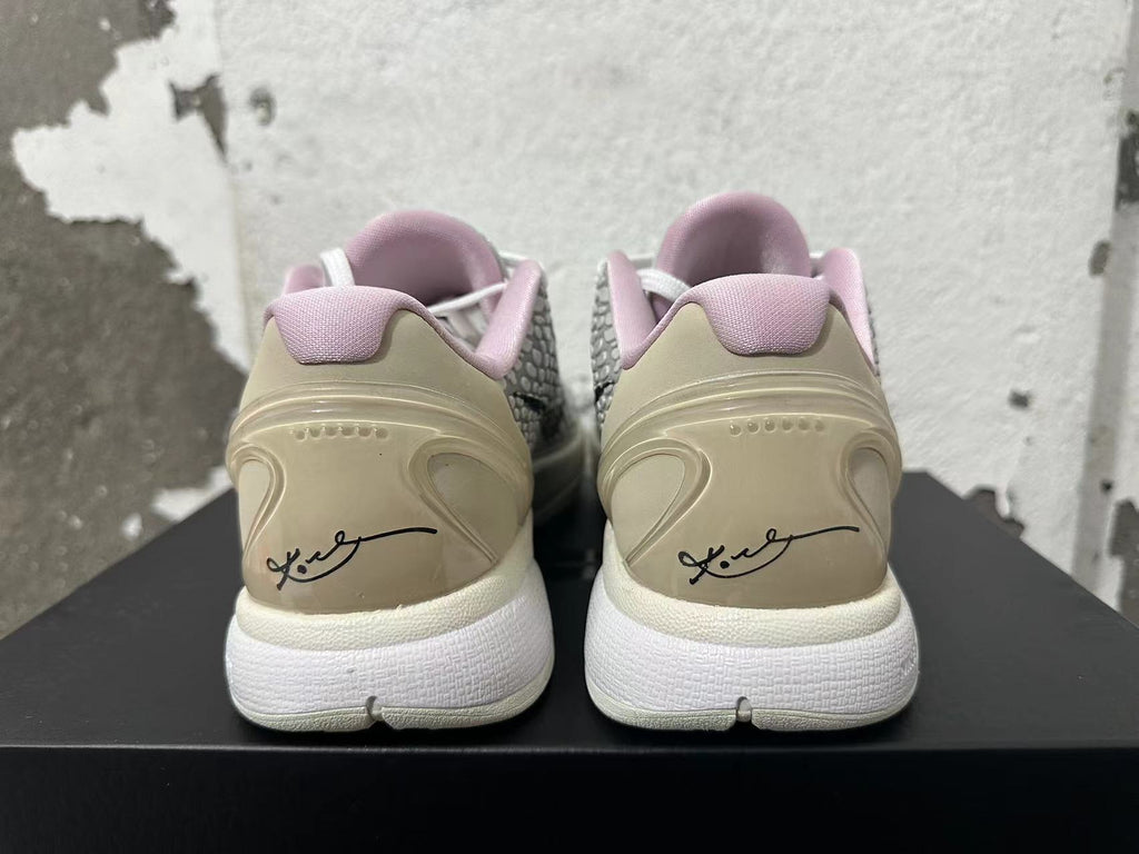 Nike Kobe 6 Protro Basketball Shoes in White Grey - product image from the listing.