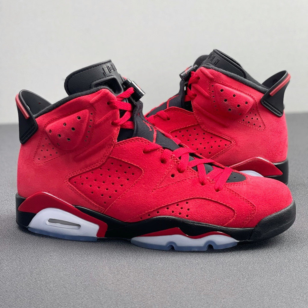 Air Jordan 6 Retro Toro Sneakers in Red and Black CT8529-600 - product image from the listing.