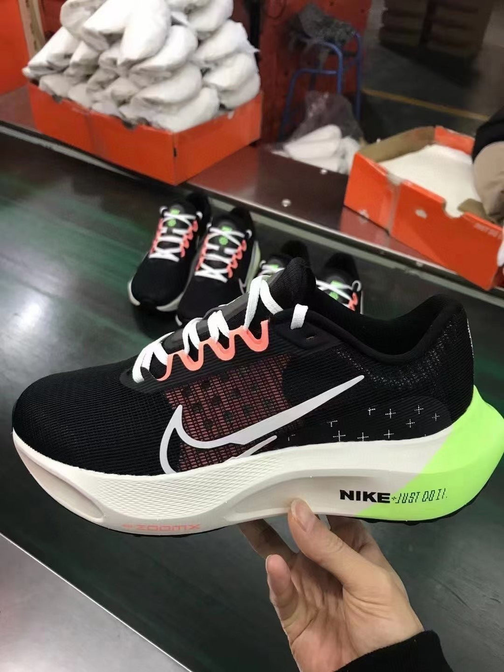 Nike Zoom Fly 5 Running Shoes in Black Volt FB1847-011 - product image from the listing.