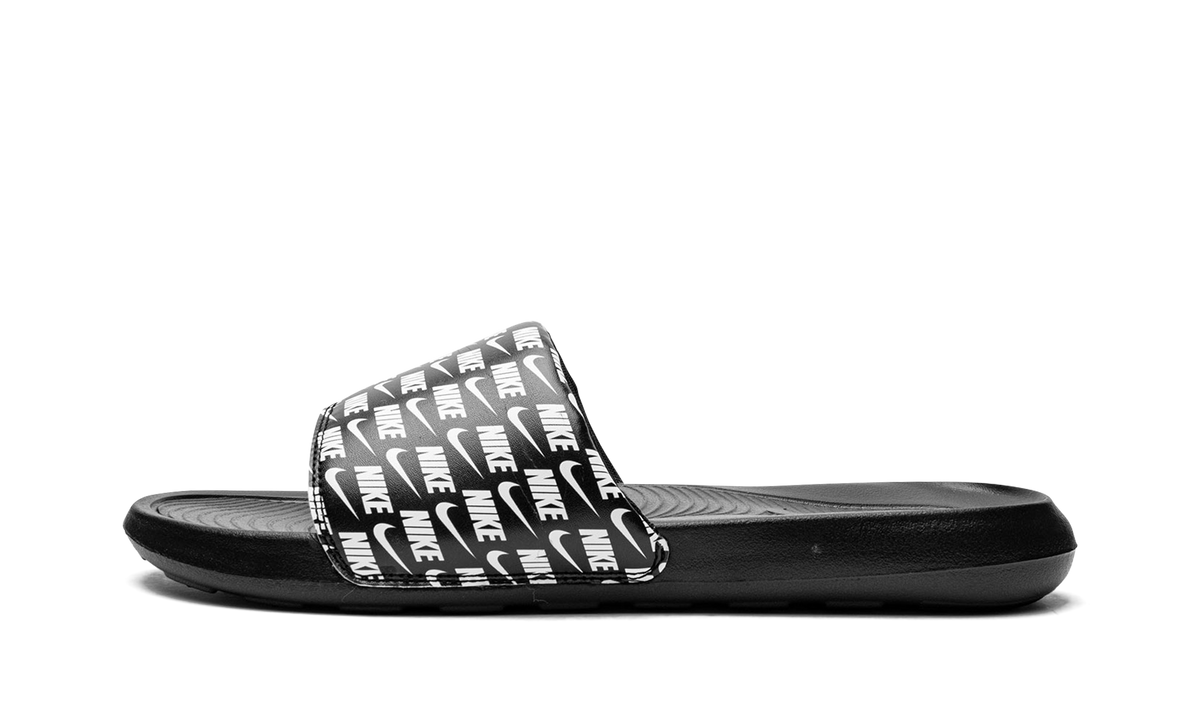 "Repeat Logo - Black" Victori One Slide Print CN9678 006 - product image from the listing.