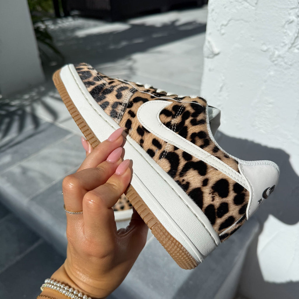 Swarovski x Nike Leopard Air Force 1 Trainers - product image from the listing.