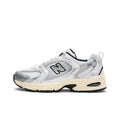 White and Silver New Balance MR530TA Sneakers - product image from the listing.