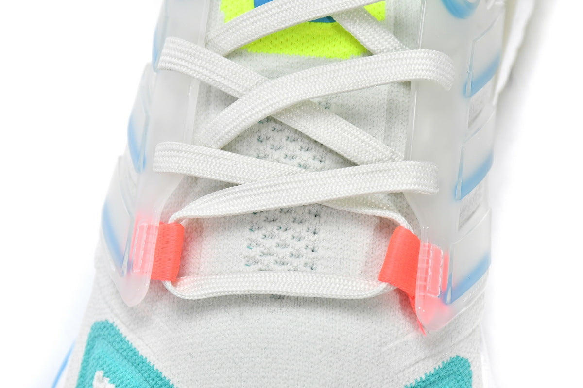 Adidas UltraBoost 22 Running Shoes White Sky Rush in Mint GY8674 - product image from the listing.
