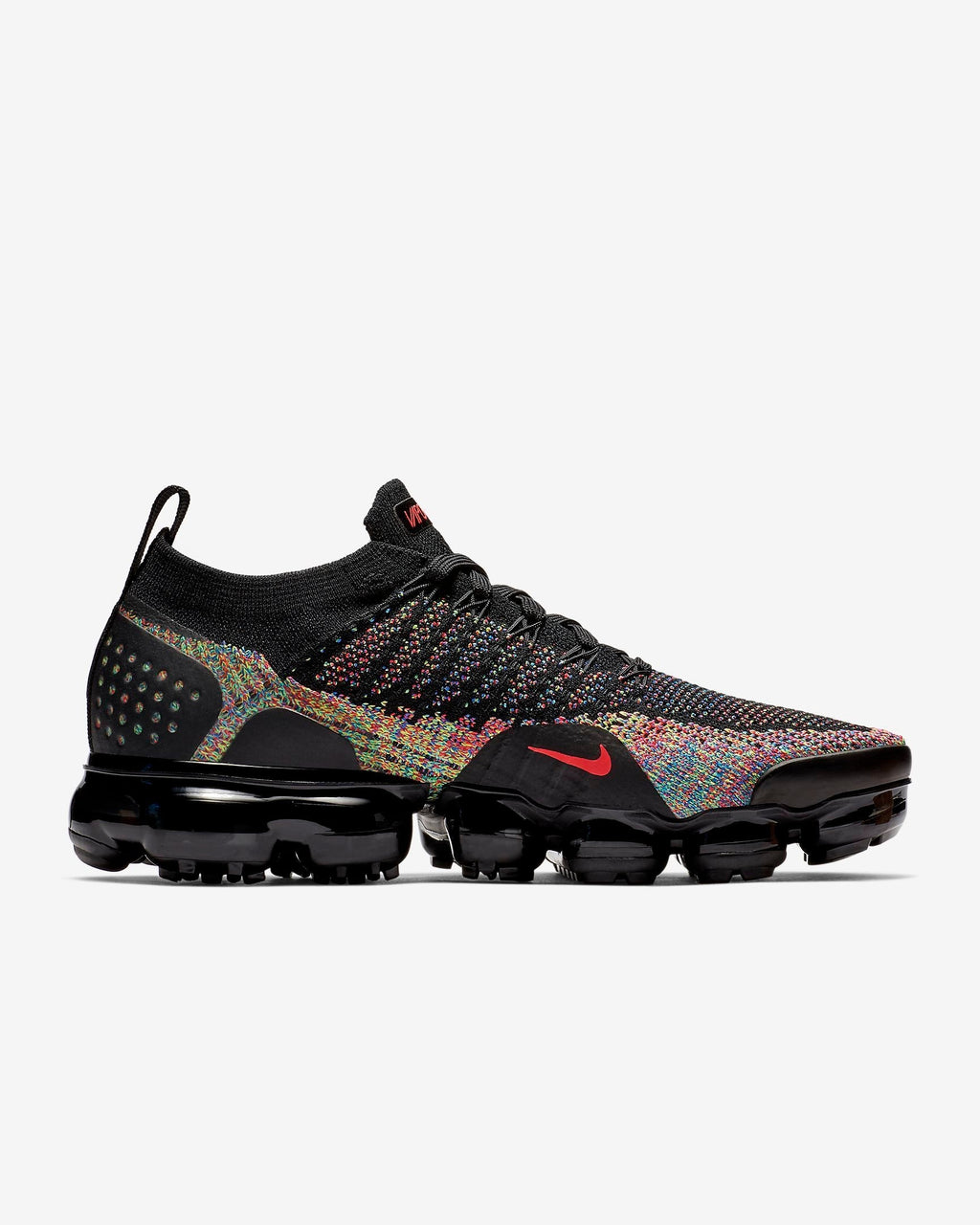 Nike Air VaporMax Flyknit 2 Sneakers in Black Multicolor 942842-015 - product image from the listing.