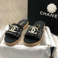Sandals by Chanel - product photo shown in the listing for this item.