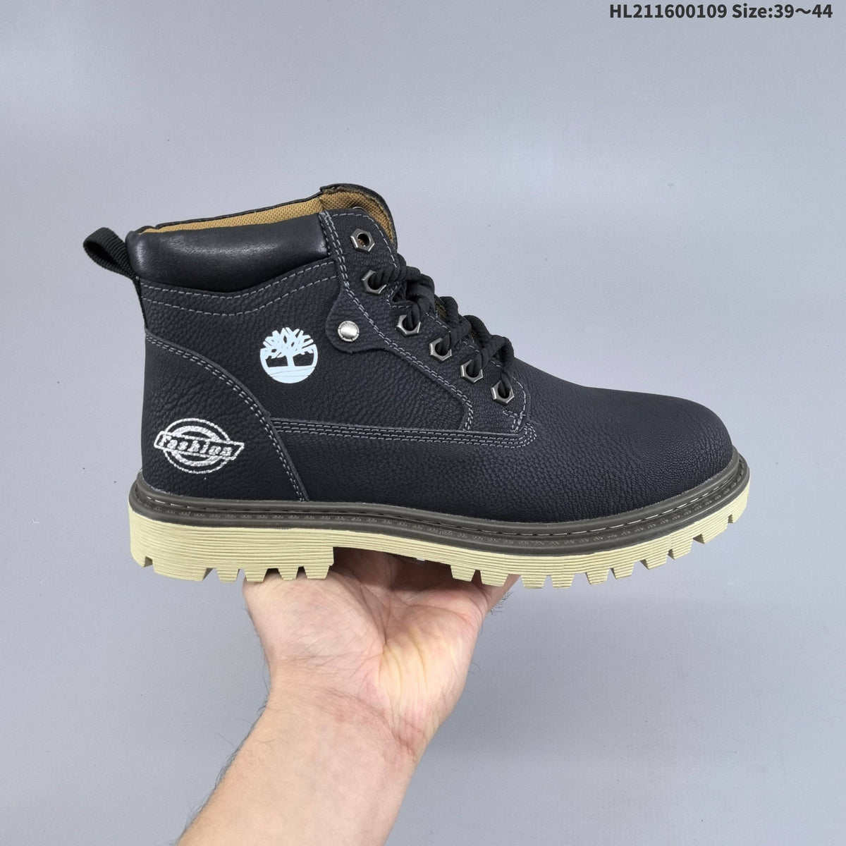 Timberland-Style Lace-Up Ankle Boots, Wheat or in Black - product image from the listing.
