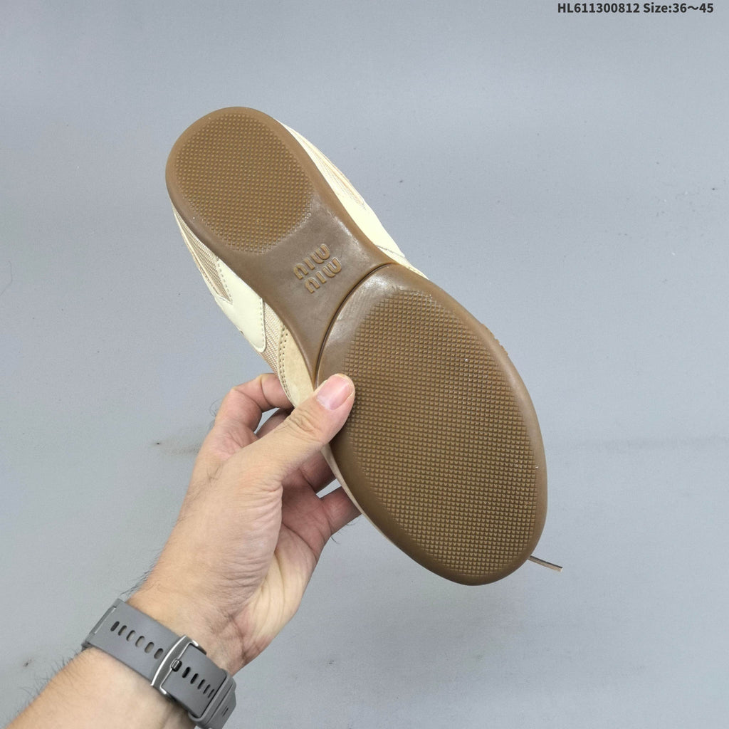 Miu Miu x New Balance 530 SL Low-Top Sneakers in Beige - product image from the listing.