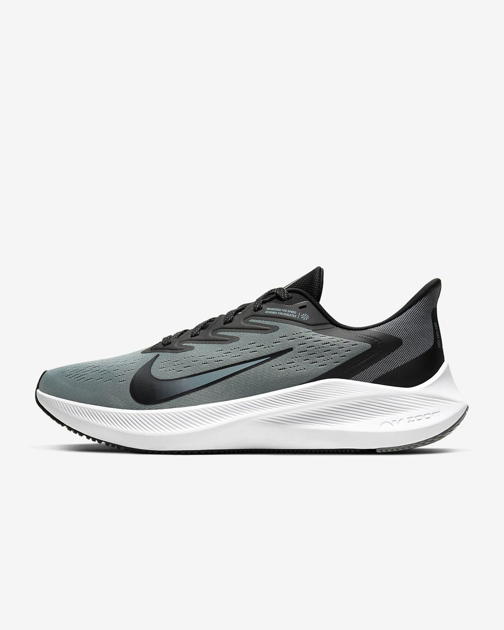 Nike Zoom Winflo 7 Shoes for Running, Grey/Black, CJ0291-003 - product image from the listing.
