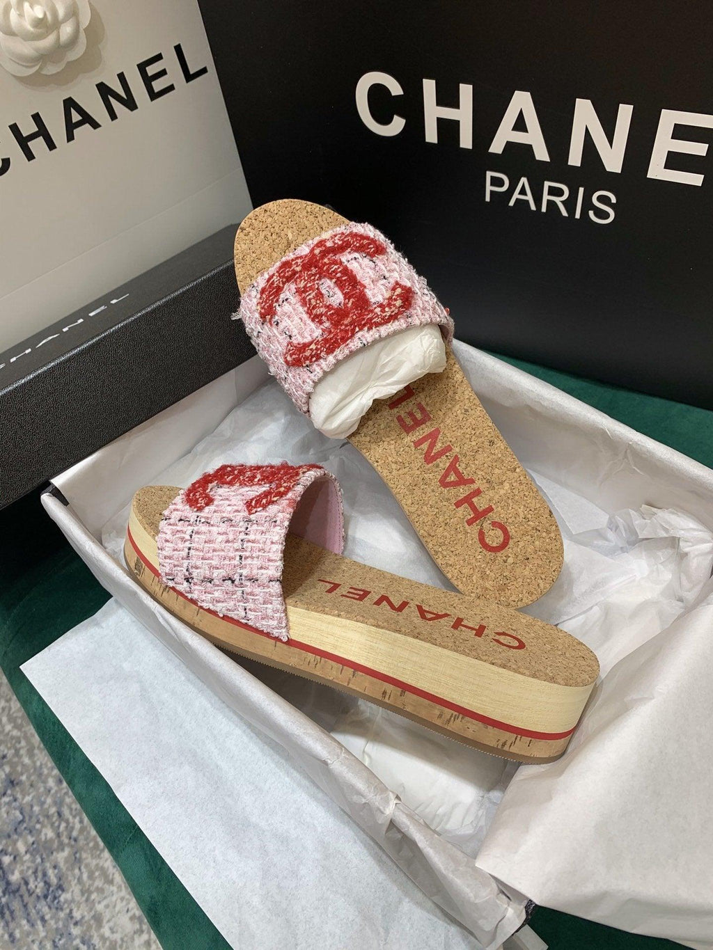 Sandals by Chanel - product photo shown in the listing for this item.