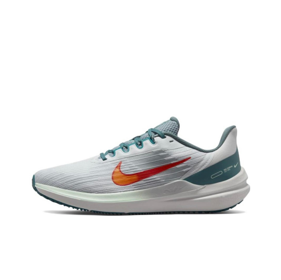 Nike Air Winflo 9 Running Shoes DD6203-005 in Gray Blue - product image from the listing.