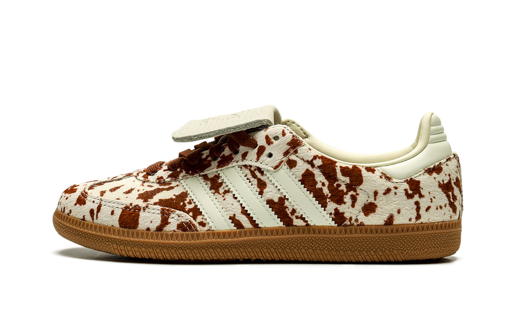 Women's Samba LT "Cow Print Brown White" JS3931 - product image from the listing.