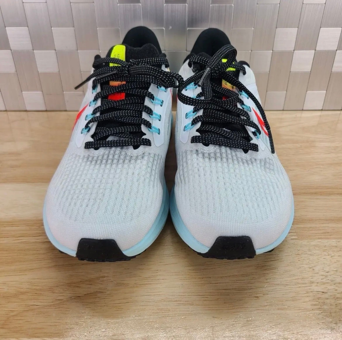Nike Air Zoom Pegasus 39 Running Shoes in White Red Yellow DX3350-100 - product image from the listing.