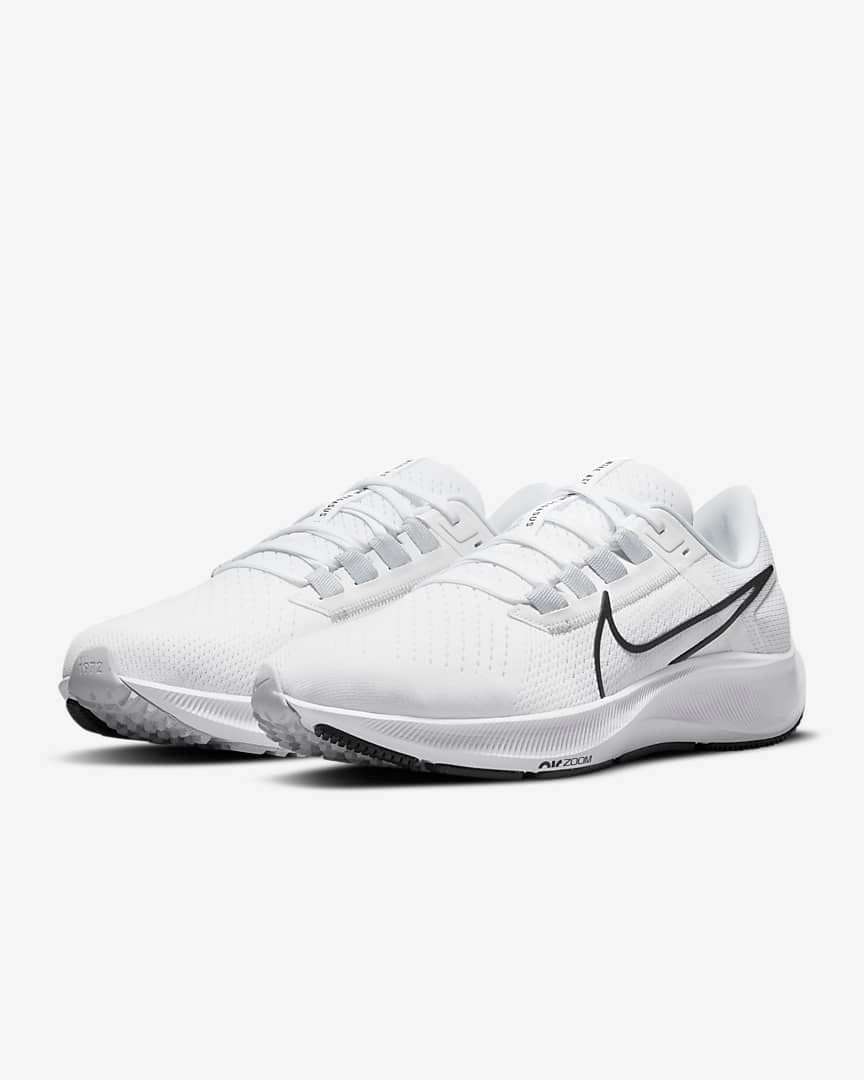 Nike Air Zoom Pegasus 38 Running Shoes in White CW7356-100 - product image from the listing.