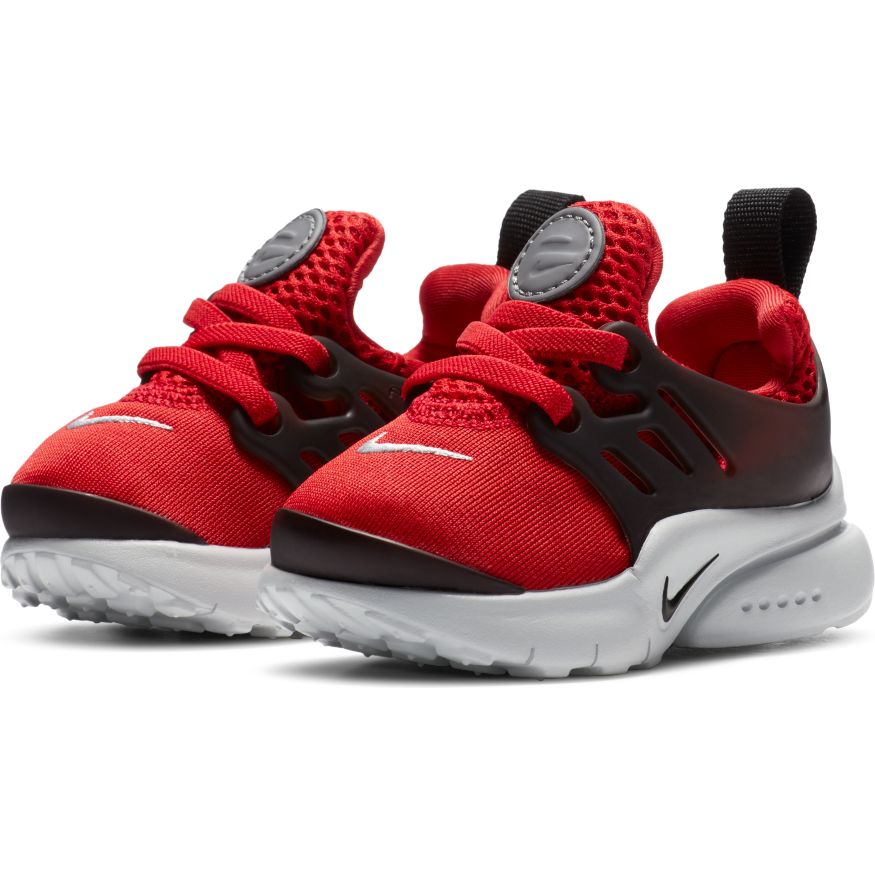 Nike Little Presto TD in UNIVERSITY RED/BLACK-BLACK-COOL GREY - product image from the listing.