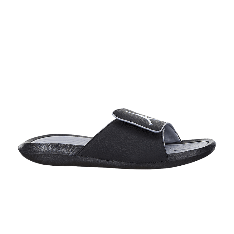 Jordan Hydro 6 Slide Black/White/Wolf in Grey - product image from the listing.