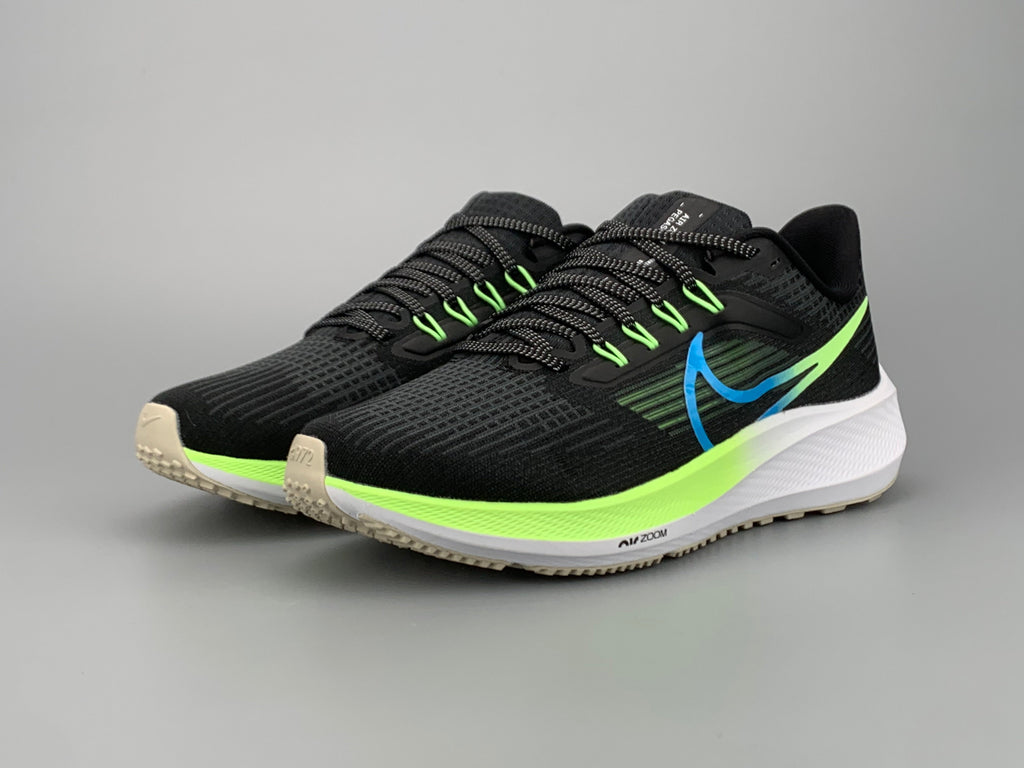 Nike Air Zoom Pegasus 39 Running Shoes in Black Green DO7435-900 - product image from the listing.