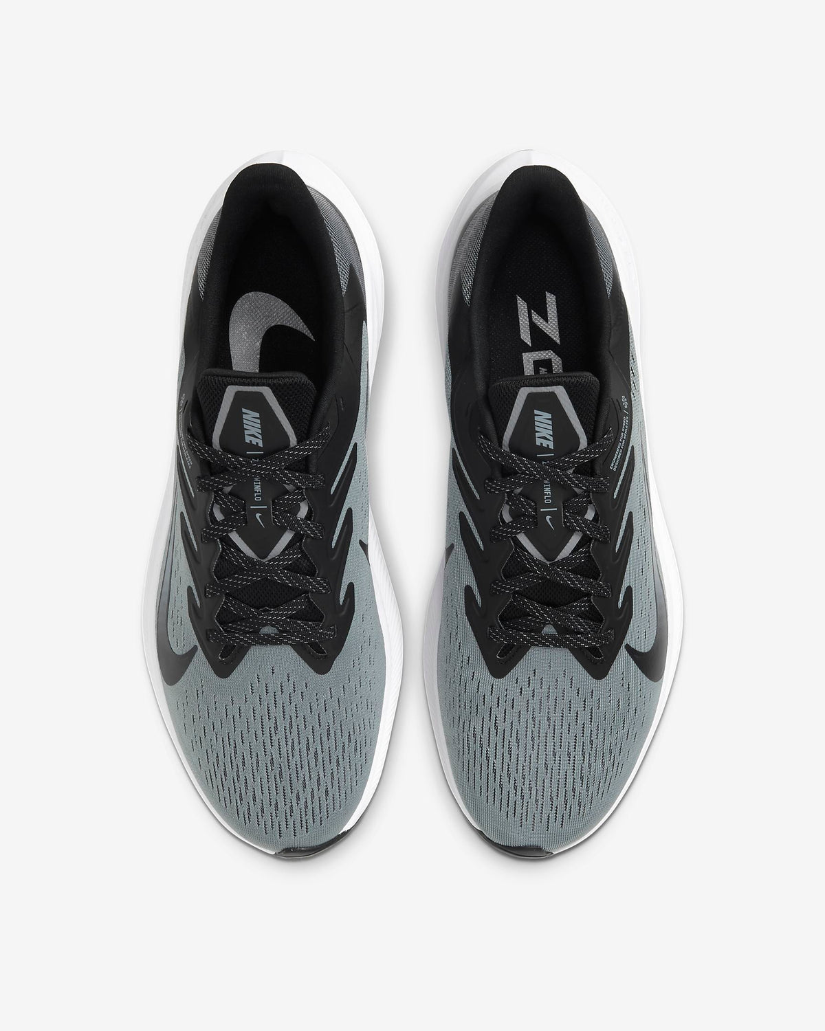Nike Zoom Winflo 7 Shoes for Running, Grey/Black, CJ0291-003 - product image from the listing.