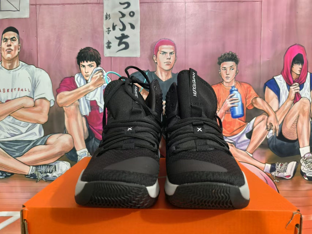 Nike Hyperdunk Basketball Shoes in Black and Grey - product image from the listing.