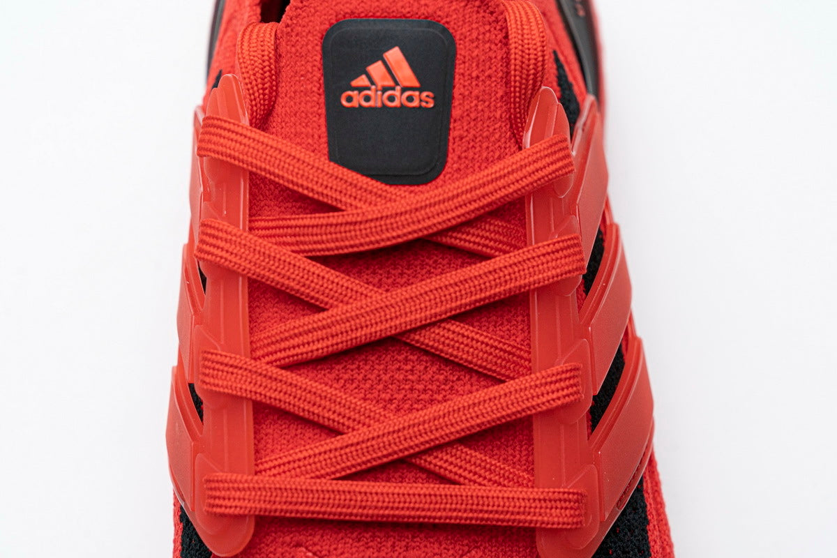 adidas Ultraboost 21 Running Shoes FY0387 in Red Black - product image from the listing.
