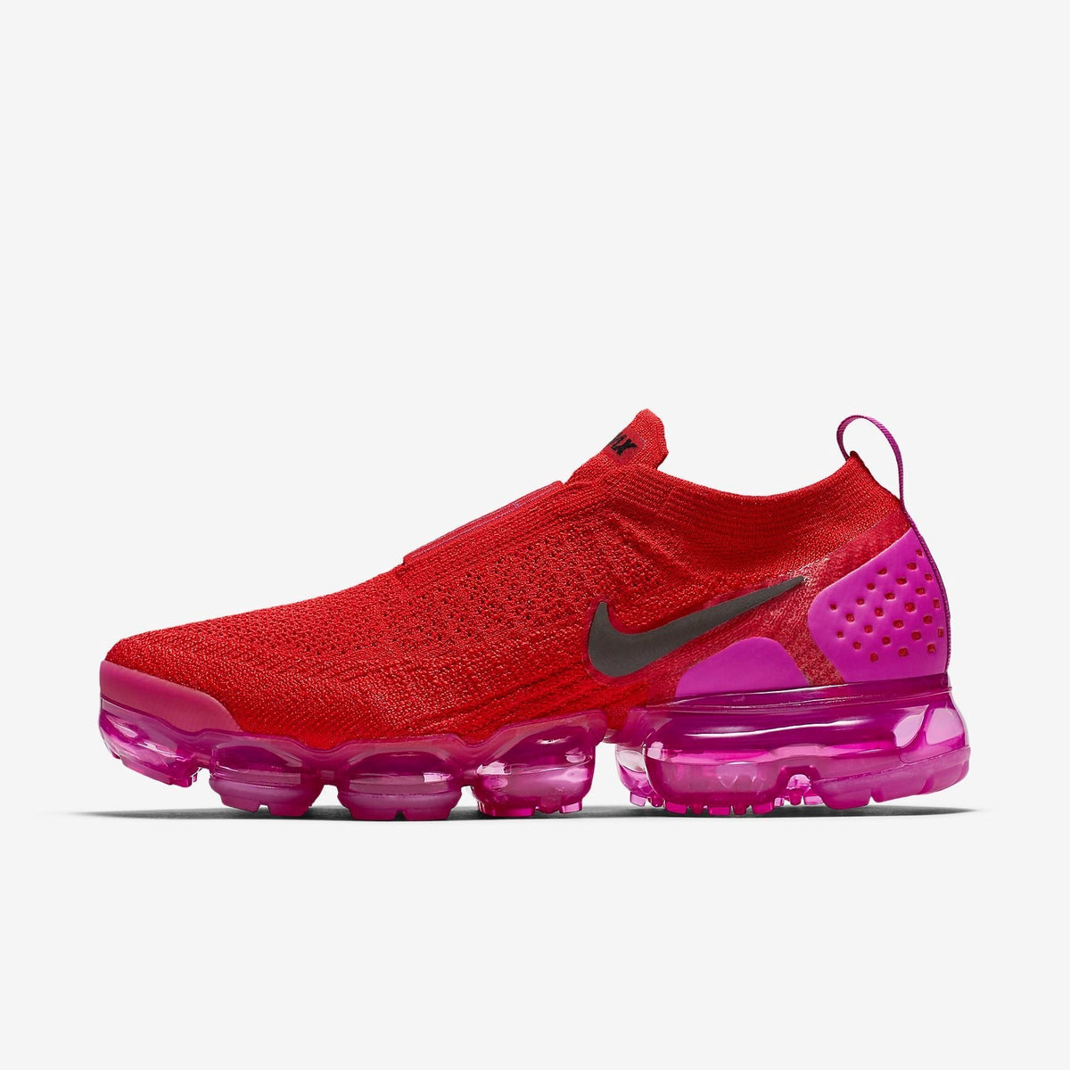 Nike Air VaporMax Flyknit Moc 2 Sneakers in Red Purple AJ6599-600 - product image from the listing.