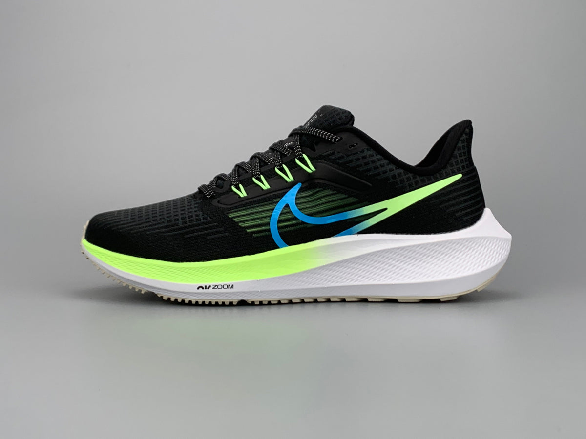 Nike Air Zoom Pegasus 39 Running Shoes in Black Green DO7435-900 - product image from the listing.