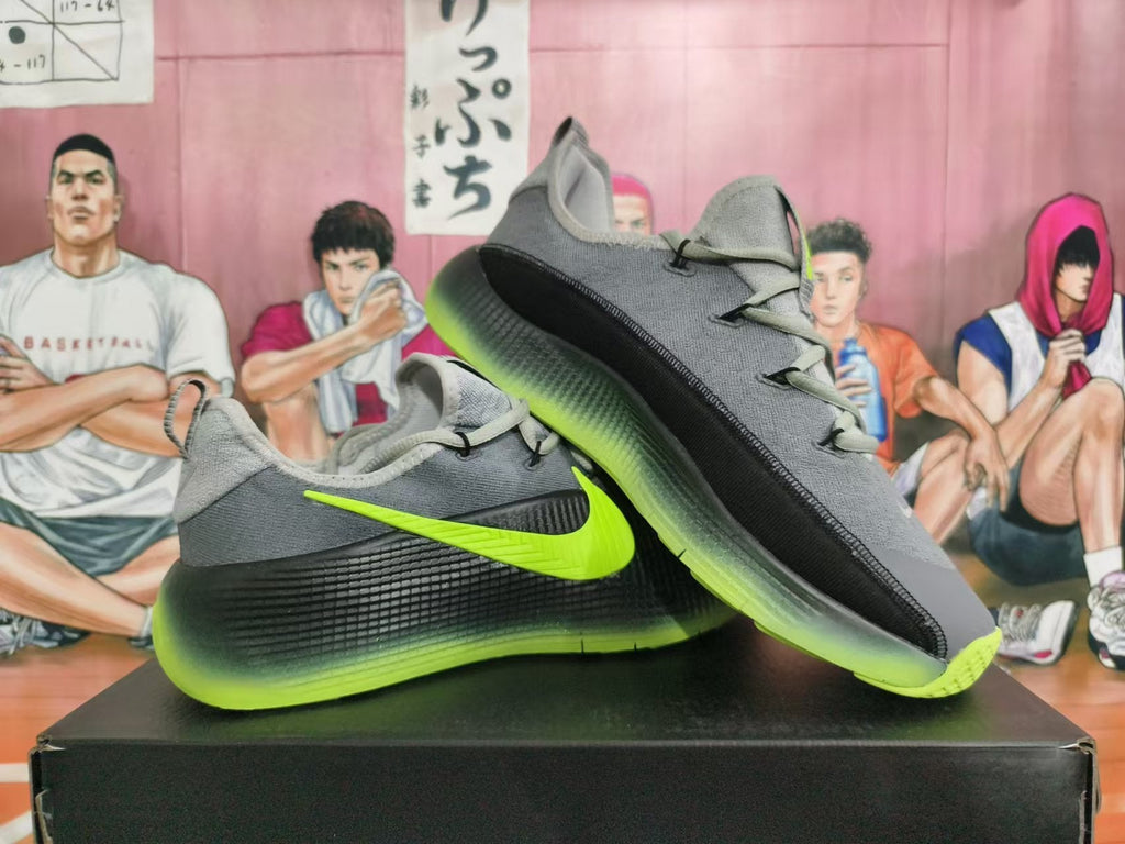 Gray and Volt Green Nike Basketball Shoes - product image from the listing.