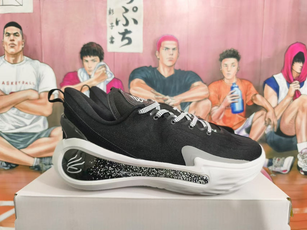 Basketball Sneakers Black White Gray Low-Cut - product image from the listing.