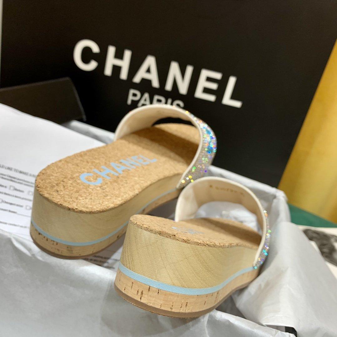 Sandals by Chanel - product photo shown in the listing for this item.