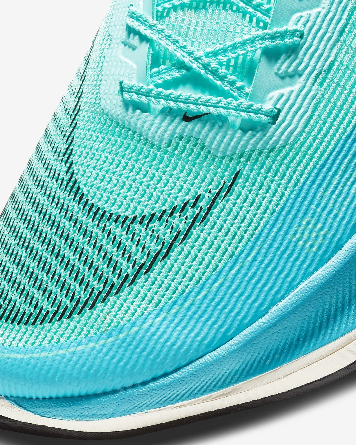 Nike ZoomX Vaporfly NEXT% 2 Running Shoes in Teal Blue CU4111-300 - product image from the listing.