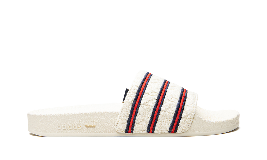 "Extra Butter" Adilette Cableknit Slides EG1719 - product image from the listing.