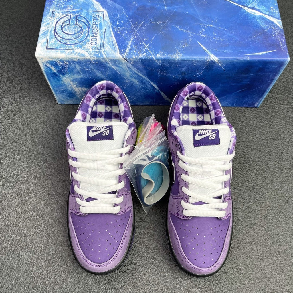 Nike SB Dunk Low Purple Lobster Trainers BV1310-555 - product image from the listing.