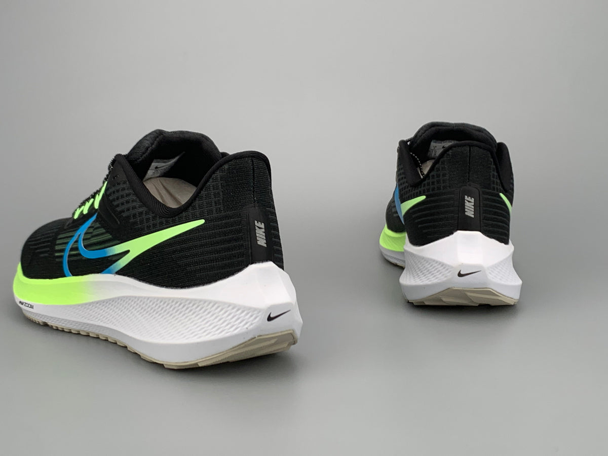 Nike Air Zoom Pegasus 39 Running Shoes in Black Green DO7435-900 - product image from the listing.