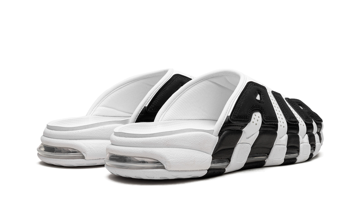 "White Black Red" Air More Uptempo Slide NA FB7815 100 - product image from the listing.