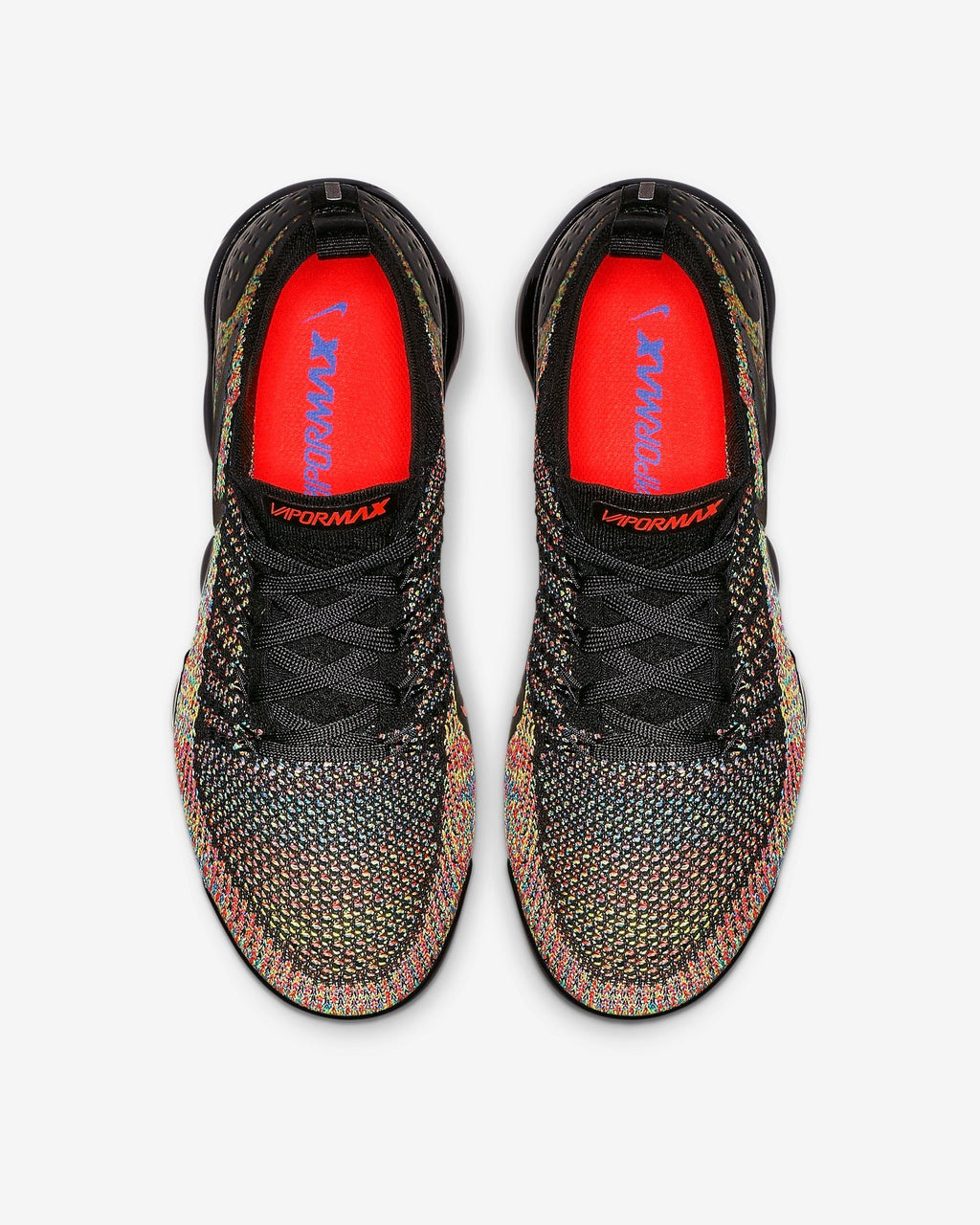 Nike Air VaporMax Flyknit 2 Sneakers in Black Multicolor 942842-015 - product image from the listing.