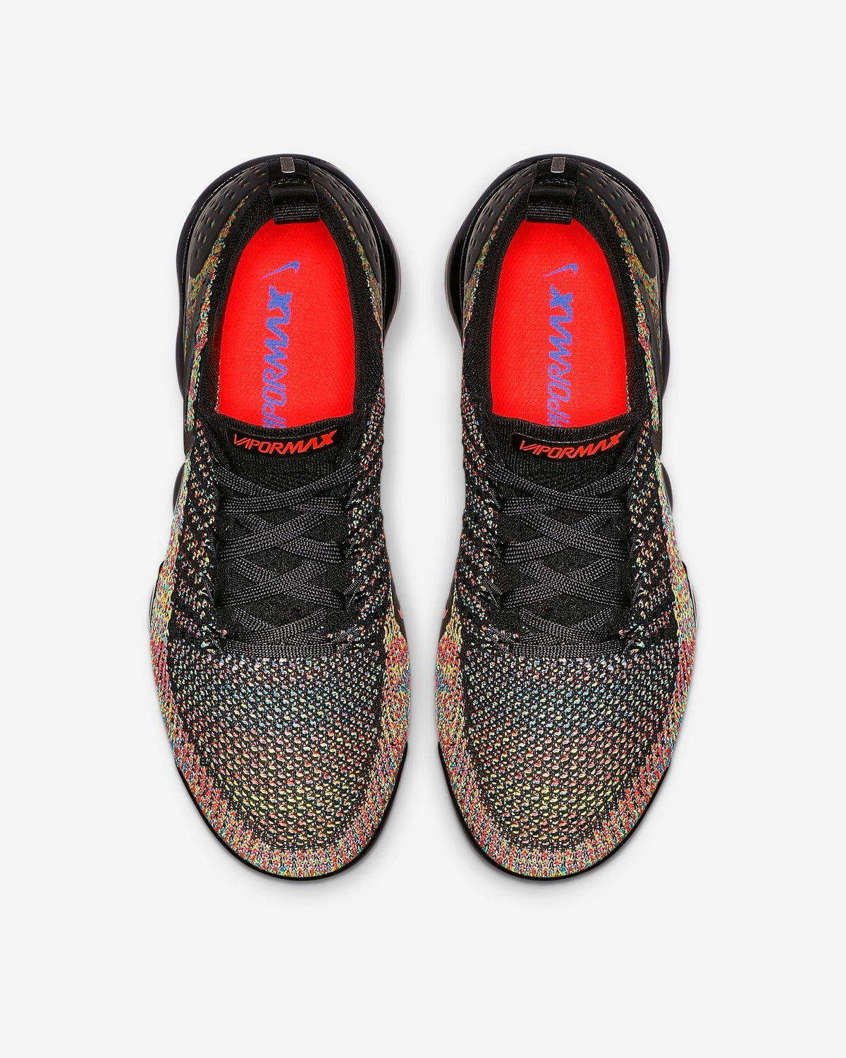 Nike Air VaporMax Flyknit 2 Sneakers in Black Multicolor 942842-015 - product image from the listing.
