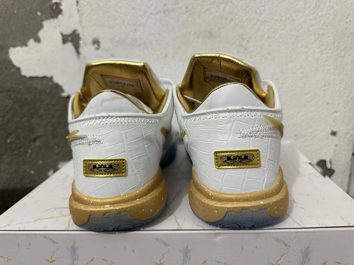Nike LeBron 21 Basketball Shoes in White Gold - product image from the listing.