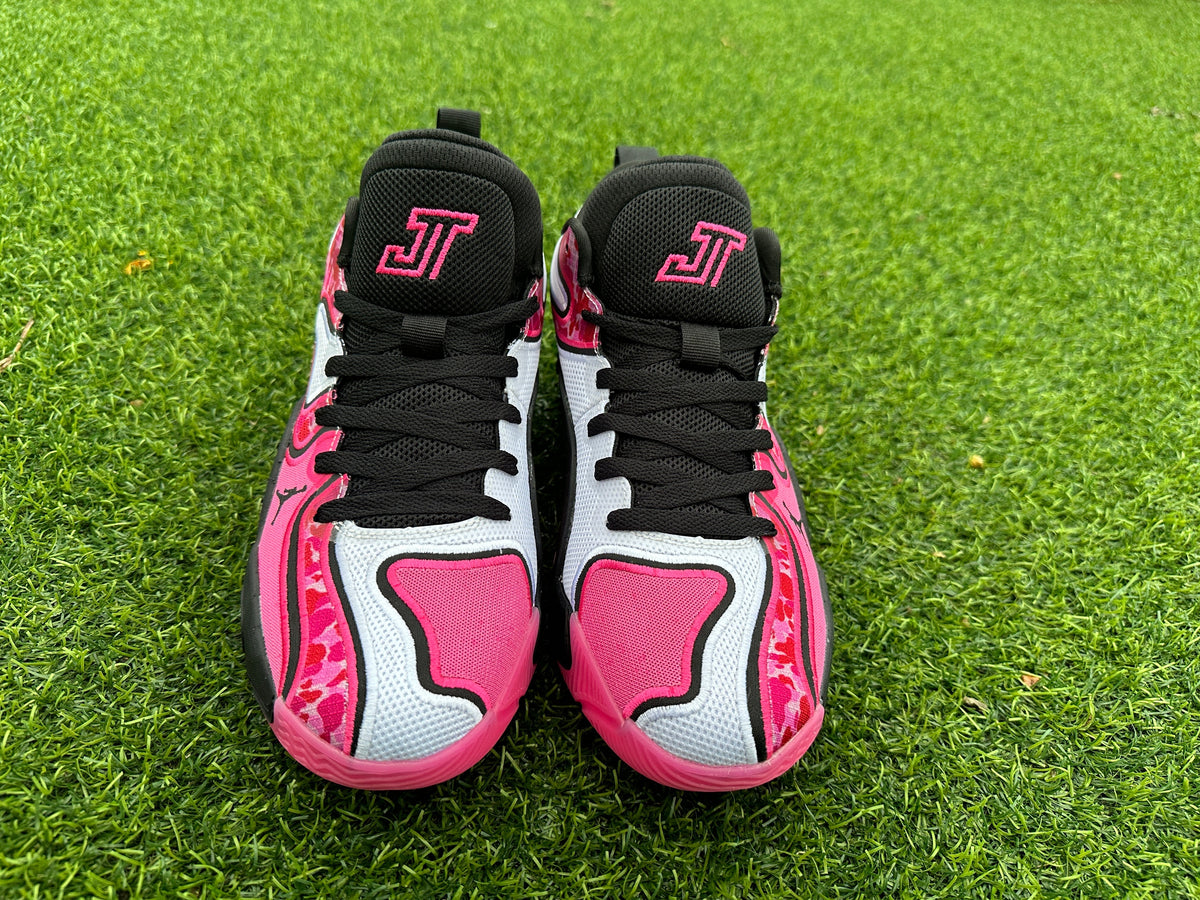 Jordan Tatum 2 Basketball Shoes in Black, in White & Pink - product image from the listing.