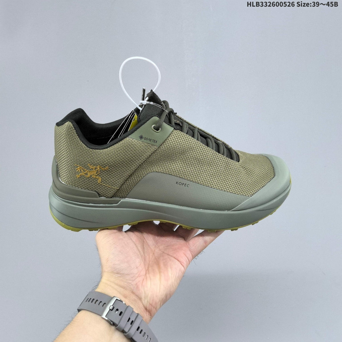 Arc'teryx Norvan Kopec GTX Low Hiking Shoes, in Olive - product image from the listing.