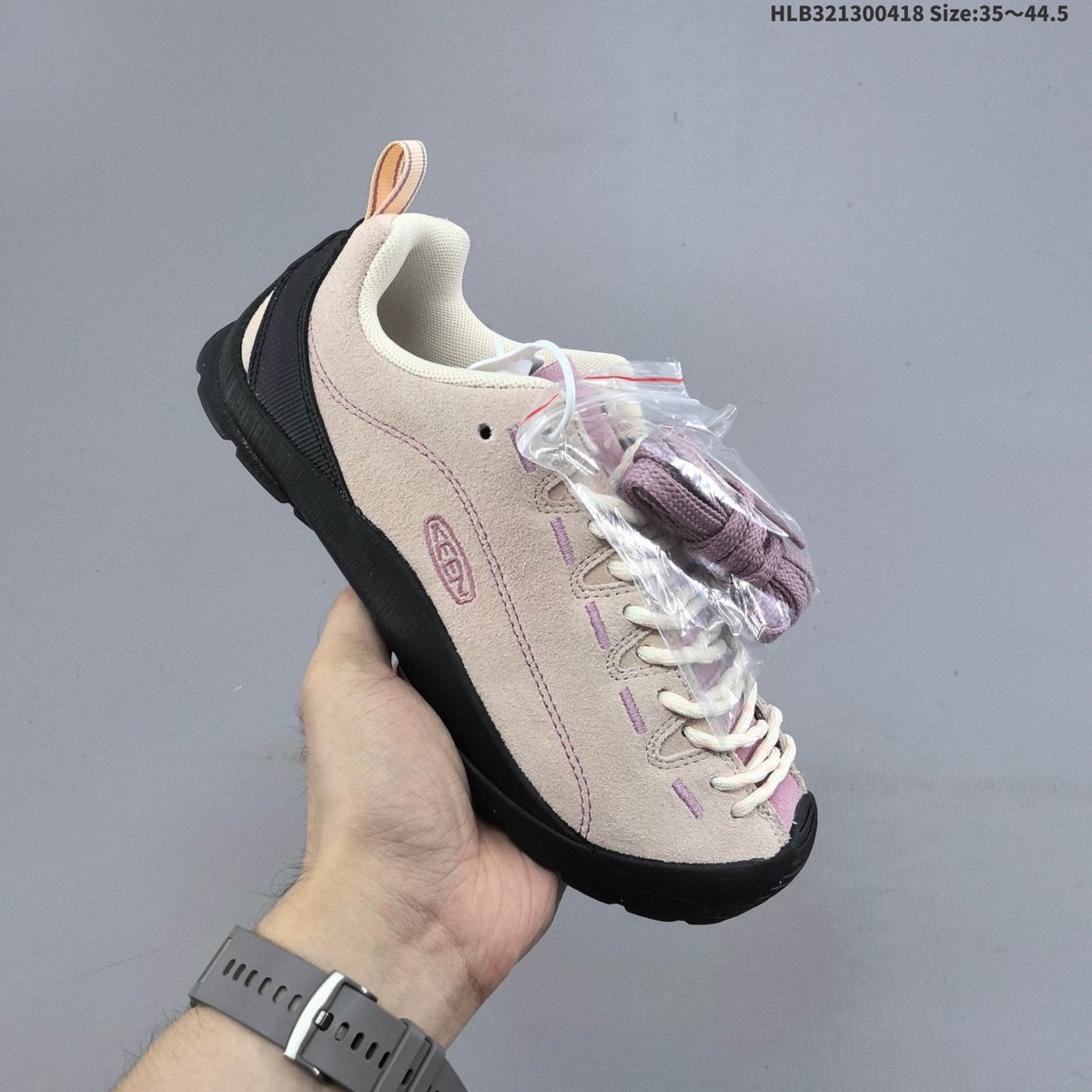 KEEN Jasper Rocks SP Low-Cut Lace-Up Shoes, Beige and Mauve - product image from the listing.
