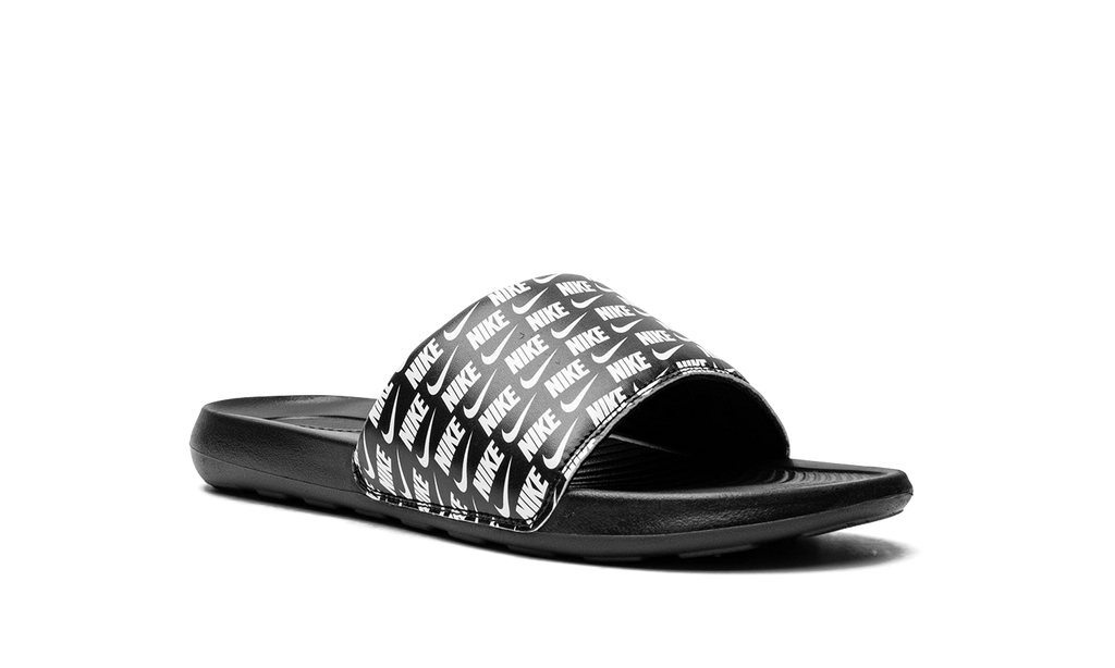 "Repeat Logo - Black" Victori One Slide Print CN9678 006 - product image from the listing.