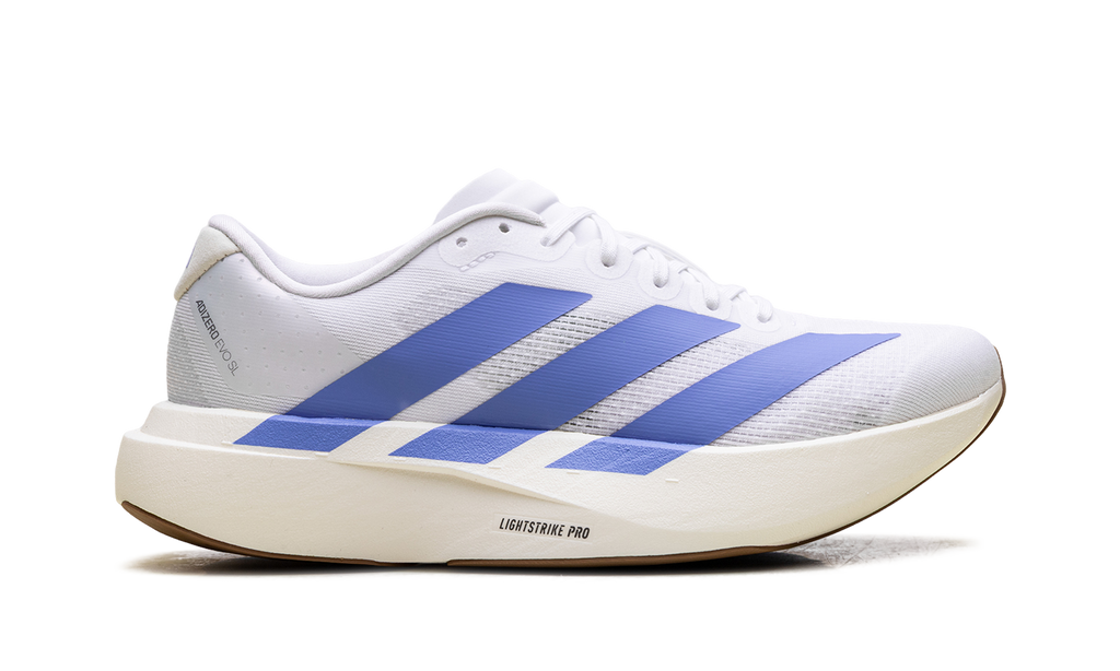 Women's adiZero EVO SL "White Blue Fusion" JS4454 - product image from the listing.