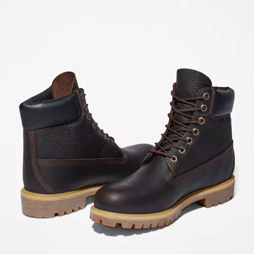 DARK BROWN/FULL-GRAIN - Timberland Premium 6-inch Waterproof - product image from the listing.