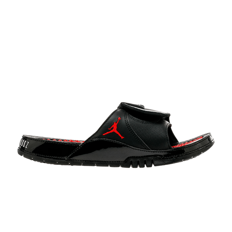 Jordan Hydro 11 Retro Slide Black/University in Red - product image from the listing.