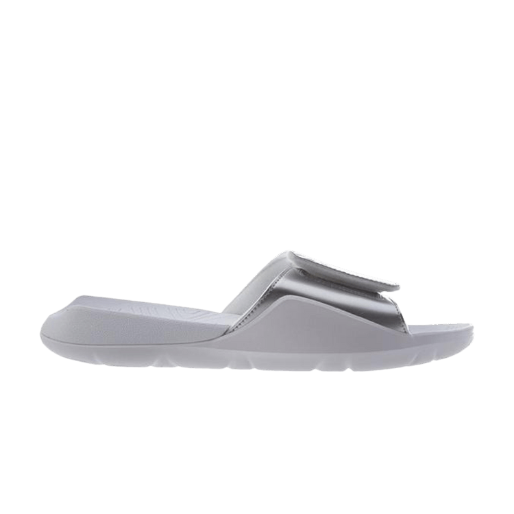 Jordan Hydro 7 Retro Slide in White Silver - product image from the listing.